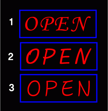 " OPEN " 시안 입니다.